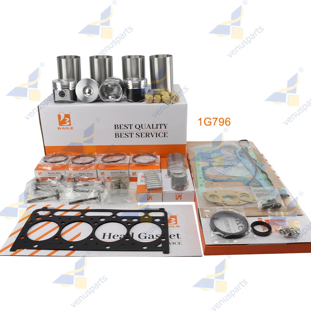 For Kubota V2403 Overhaul Rebuild Kit Piston Rings Cylinder Liner Full Gasket Set Main Bearing Engine Parts 1G861-21112 1G796