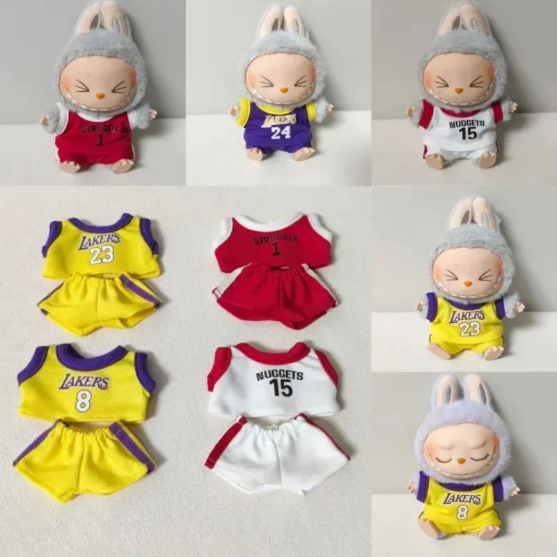 

Для 17 см мини-куклы Labubu, одежда, аксессуары для баскетбола, одежда Playe, Labubu Idol V2 Idol, одежда для спортсмена, подарок