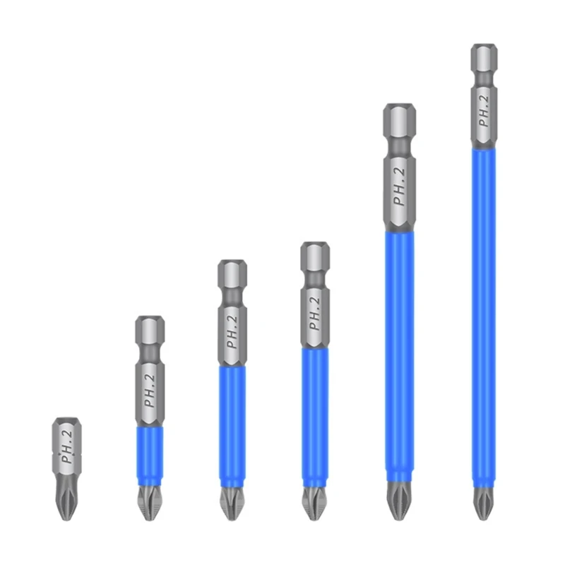 Strong Batch Heads Impact High Hardness 25/50/65/70/90/127/150 Non-slip PH2 Screwdriver Bits Tips