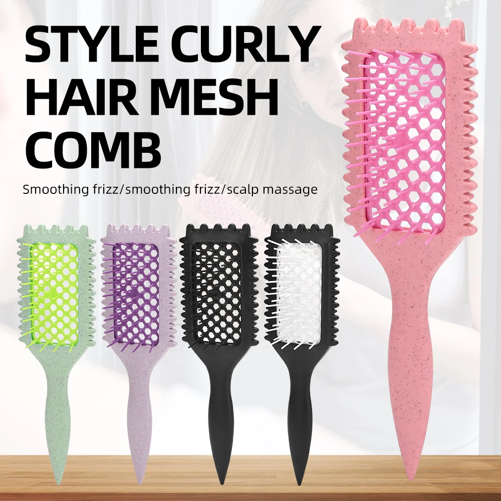 

New Hairdressing Comb Scalp Massage Combs Professional Salon Wet Curly Hairbrush For Woman Barbershop Home Styling Tool Supplies