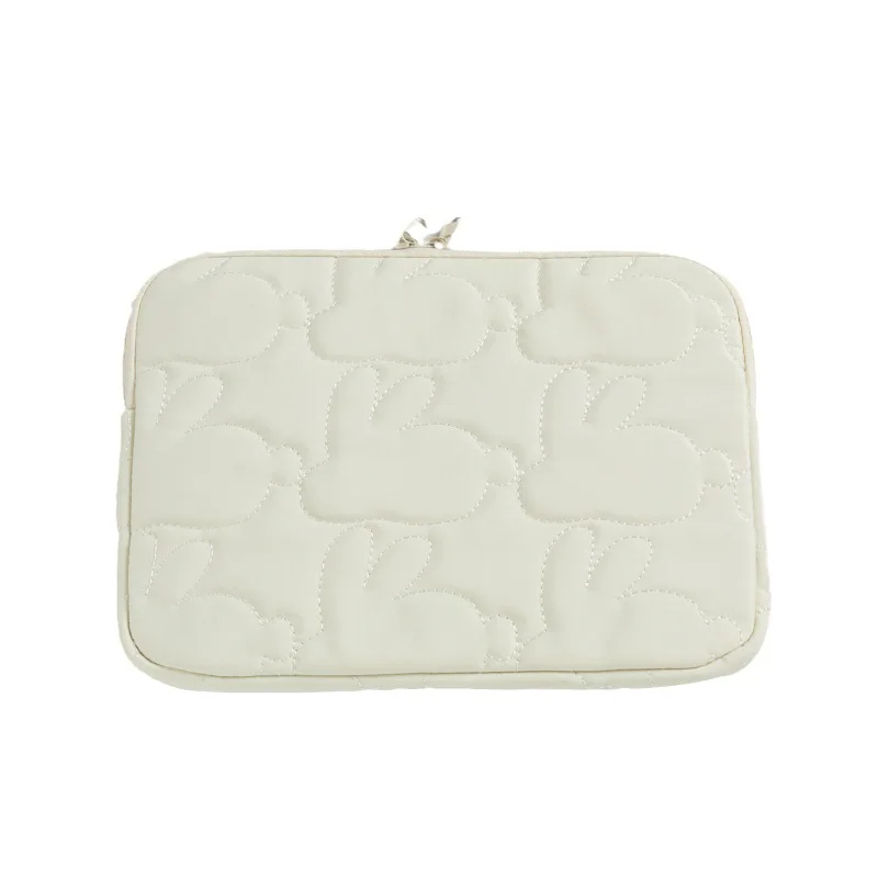 Per iPad 11 Borsa per tablet leggera portatile da 13 pollici Custodia protettiva per notebook con coniglio semplice Borsa per computer Borsa con fodera