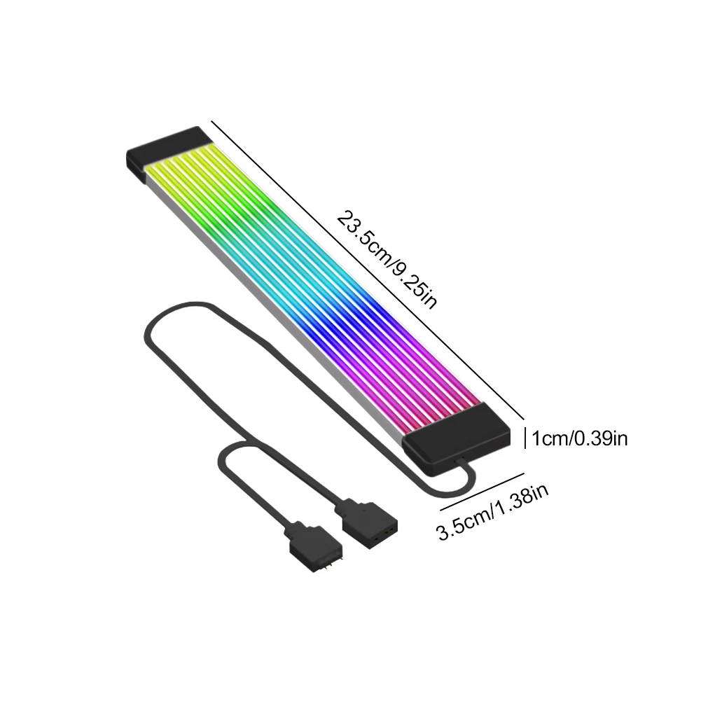 مرنة RGB مصباح ليد قطاع بار ARGB غطاء لوحة للكمبيوتر إمدادات الطاقة ATX 8Pin 24PIN GPU كابلات بطاقة الفيديو وحالة