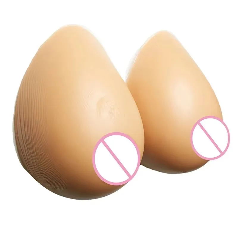 

1 Pair Silicone Separate Shaped Fake Breast Form A-D Cup Crossdresser Non Self-Adhesive Padded Bra Boobs Mastectomy Transgender