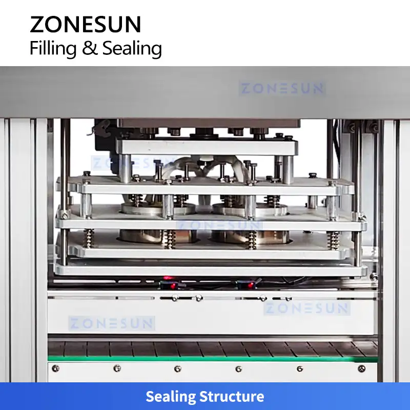 ZONESUN ZS-FAL180G4 Automatic Rotor Pump Paste Weighing Filling Sealing Machine Puree Jam Viscous Liquid Cup Packaging Line