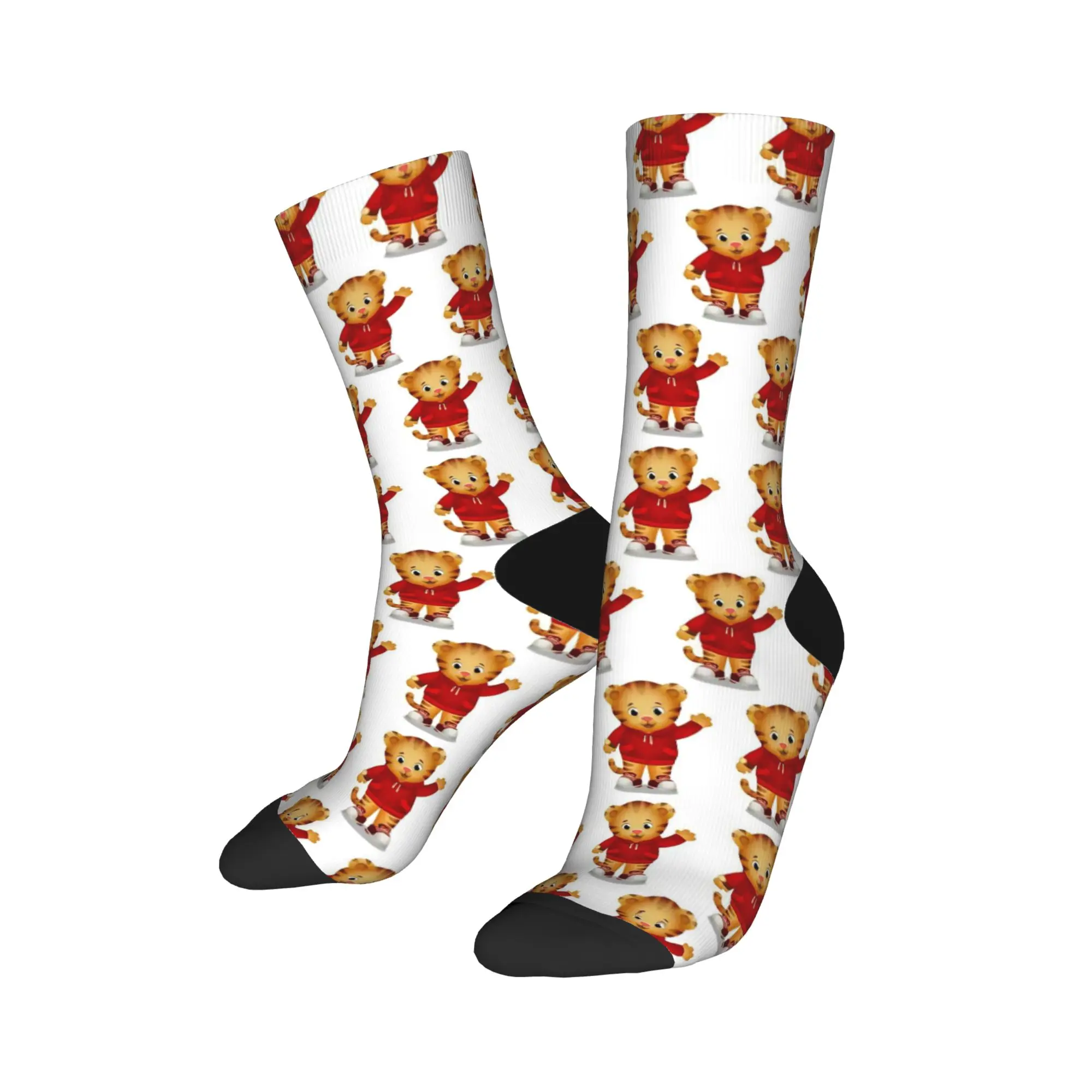 

Мужские носки унисекс, чулки D-Daniels Tiger's Neighborhood, нескользящие мягкие носки, осенние уличные носки с кавайным рисунком