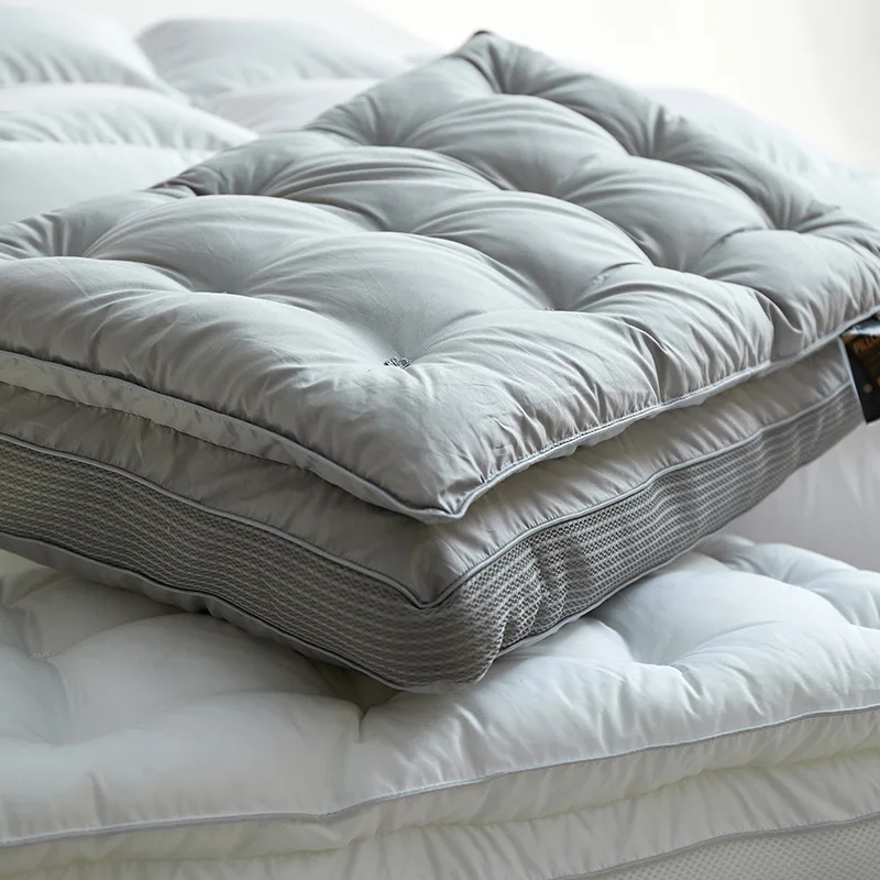 Ultra Soft Adult High Pillow – 2-in-1 Double Layer Down Alternative Fill, Fluffy Comfortable Sleeping Pillow
