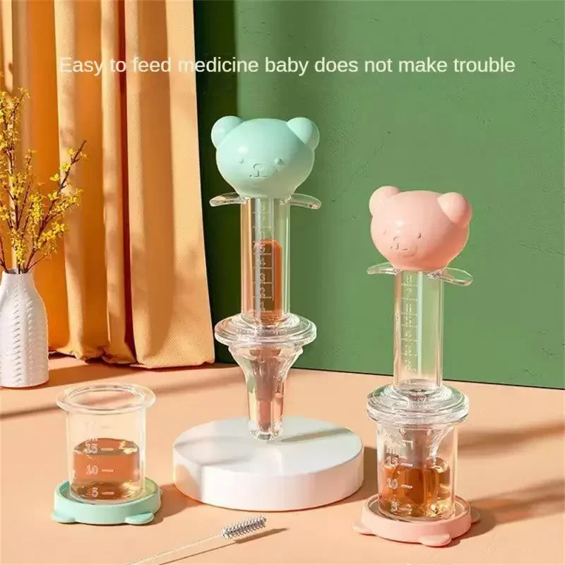 Cartoon Bear Baby Dropper Feeder Smart Medication Dispenser Needle Spoon Feeder Squeeze Medication Baby Medication Feeder Babys