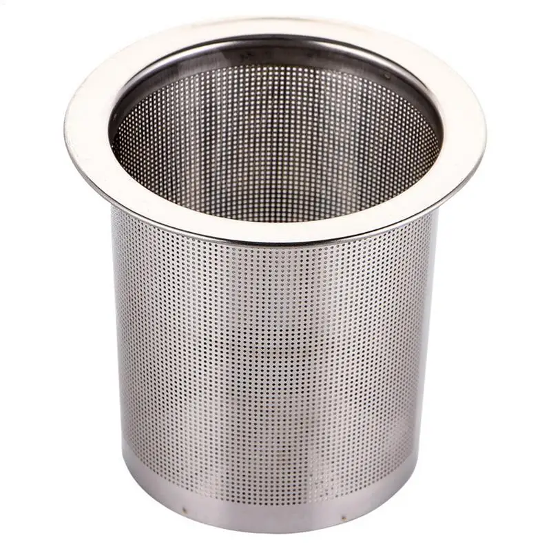 Coador de chá de aço inoxidável, cesta infusora de malha para bule, acessórios de cozinha, folha de chá solta, filtro de ervas 7x6.2x5.4cm