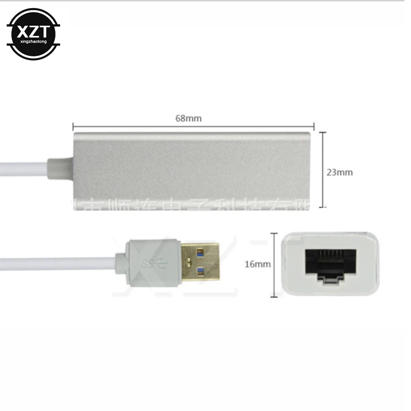 Adaptador de extensión Ethernet Gigabit USB 3,0, 10M/100M/1000M, tarjeta de red Lan RJ45 para Windows 10, 8, 7 XP, ordenador portátil y PC