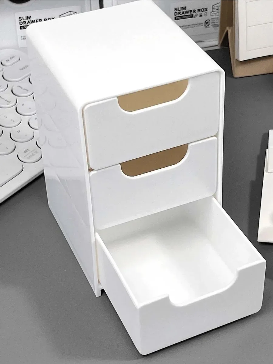 Mini Desktop Organizer Storage Box With Drawers For Earrings, Rings, Necklaces, Bracelets, Jewelry, Lipstick,Cosmetics