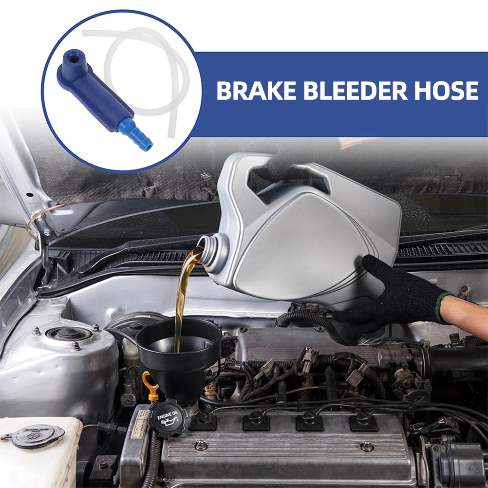 

2 Pcs Brake Bleeder Hose Pipe for Car Brake Fluid Change Tool White PP Tubing Durable Oil Connector Accessories