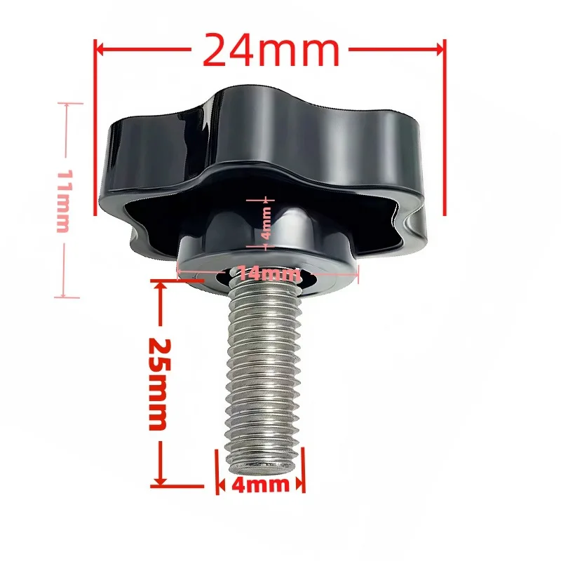 Adjustable Star Shaped Thumb Screw M4 M12 Plastic Head Steel Bolt Manual Operation Firm Grip For Industrial Machinery