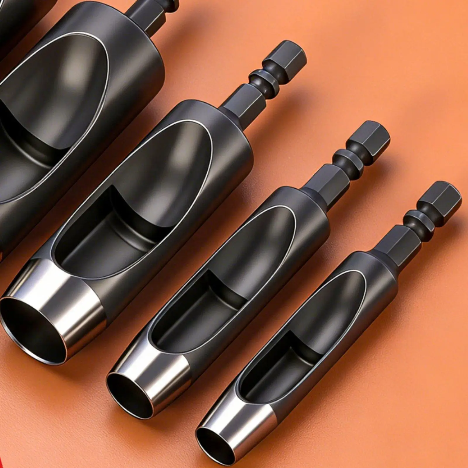 Electric Hole Puncher Hex Shank Punch Bit Sharp Cutting Edge Tool for Belts Bags Cardstock Gypsum