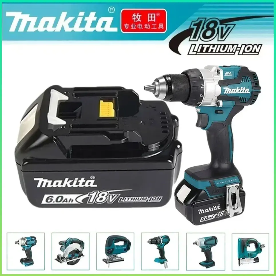 100% original Makita 18V 6.0Ah Rechargeable Battery Makita 18V BL1830 BL1830B BL1840 BL1840B BL1850 BL1850B Power Tools Battery