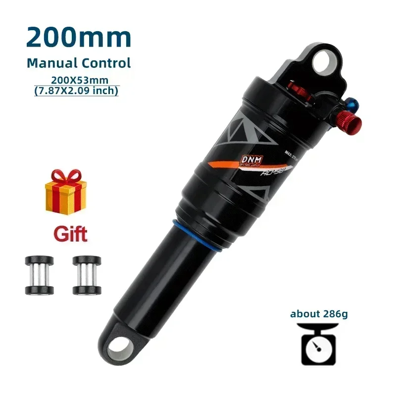 DNM AO-38RC pneumatische schokdemper handmatige en draadbediening afsluitbare rebound fiets achterschokdemper voor alle soorten wegen