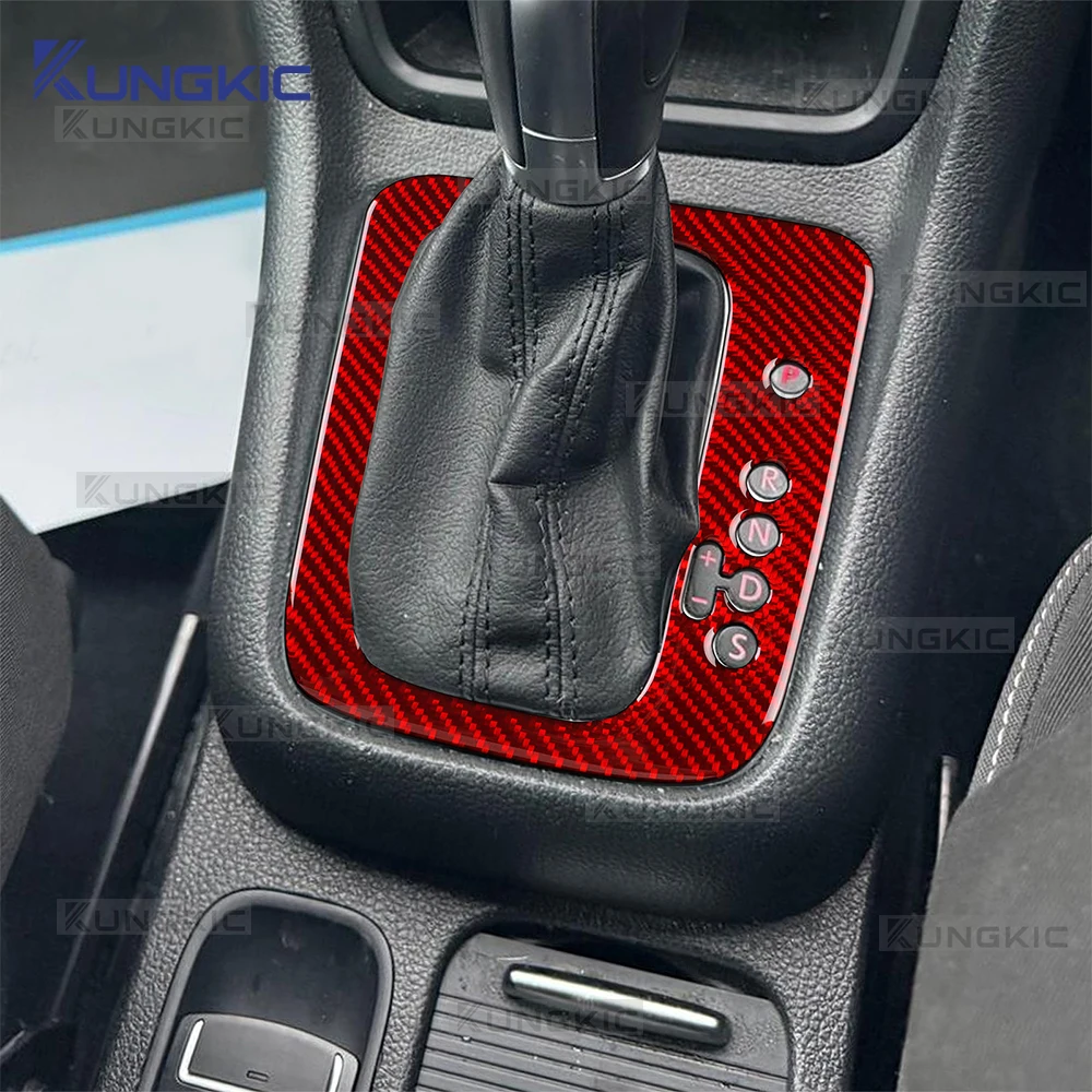 Soft Carbon Fiber For Volkswagen Sharan 7N 2010 2011 2012 2013 2014 2015-2023 Car Automatic Transmission Gear Shift Pane Sticker view 3