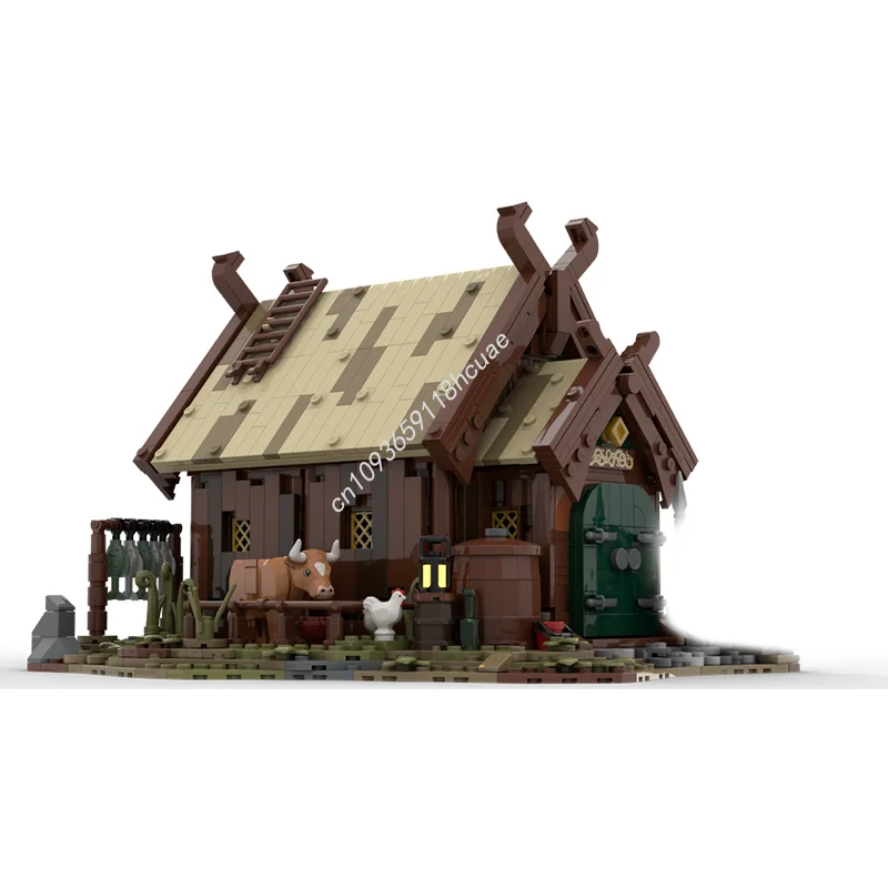 1421 elementów MOC Wojownik z Rohanu Dom Hobbitów i Model Prezent na Boże Narodzenie Klocki Konstrukcyjne Architektura DIY Pomysł Zabawki dla Dzieci Urodziny