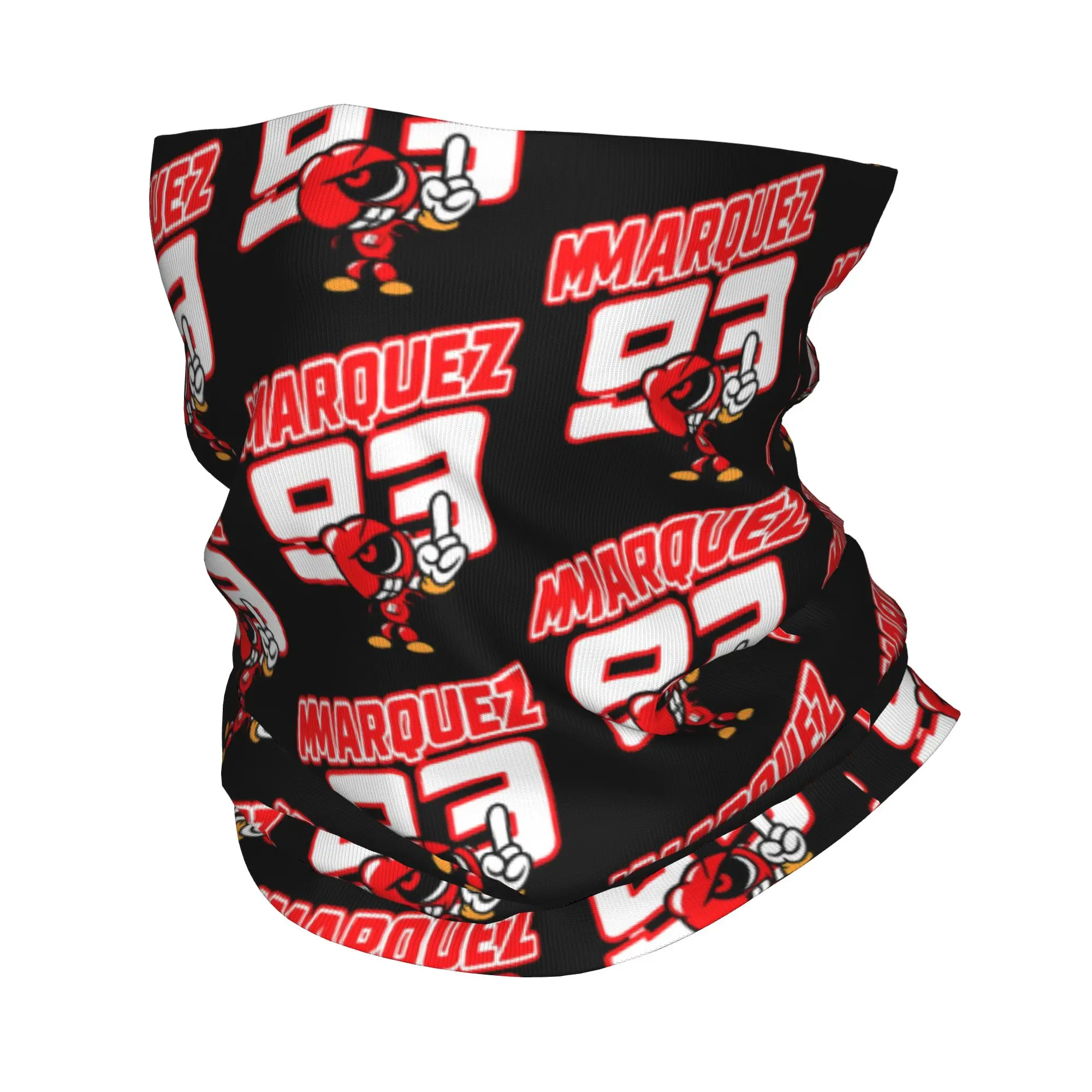 Custom M-Marced Motor 93 Neck Gaiter Men Women UV Protection Winter Motorcycle Rider Bandana Scarf for Ski
