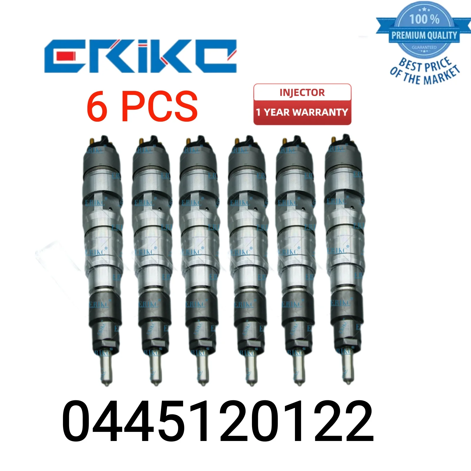 

6 PCS 0445120122 Nozzle Injector 0 445 120 122 Auto Common Rail Injector 0445 120 122 Injector Diesel fit for CUMMINS Dongfeng