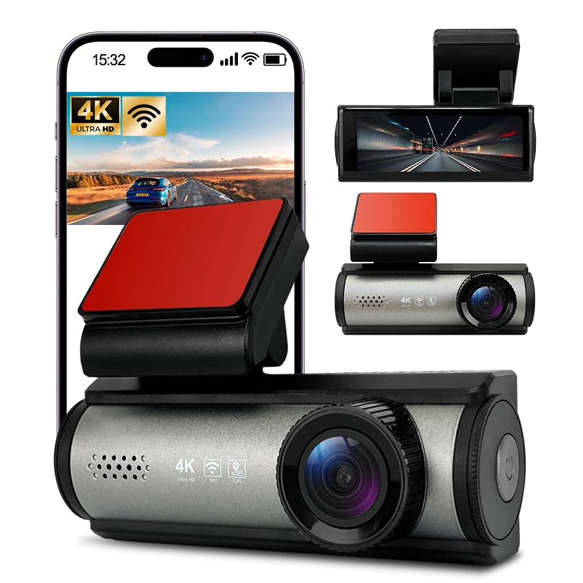 

UHD WIFI Hidden Dual Lens Car DVR GPS Dash Cam 4K Driving Recorder Loop Recording Night Vision 170 Wide Angle Video Camera