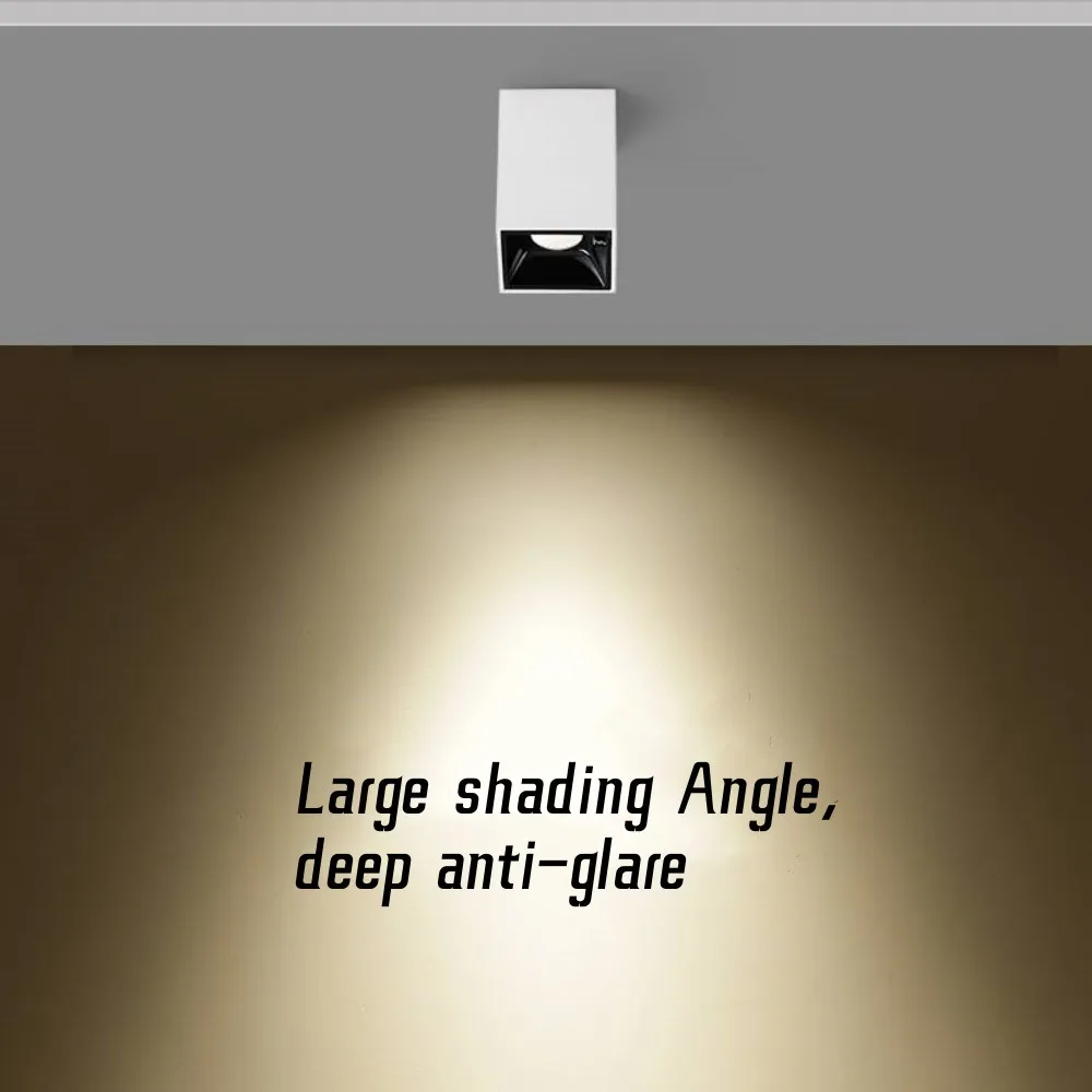 Square LED Downlights Anti-glare Ceiling light COB Spotlight 5W10W14W20W30W 1-5 head Grid line lights 85-265V Interior lighting