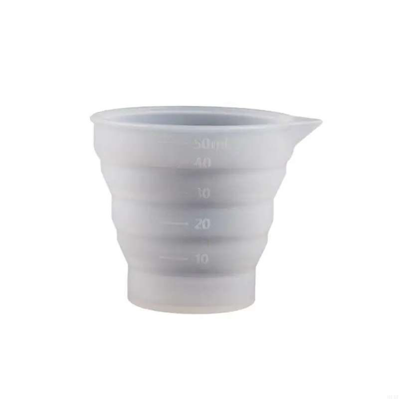 91AF Foldable Silicone Measuring Cup Mold Folding Cup Epoxy Resin Casting Mould DIY