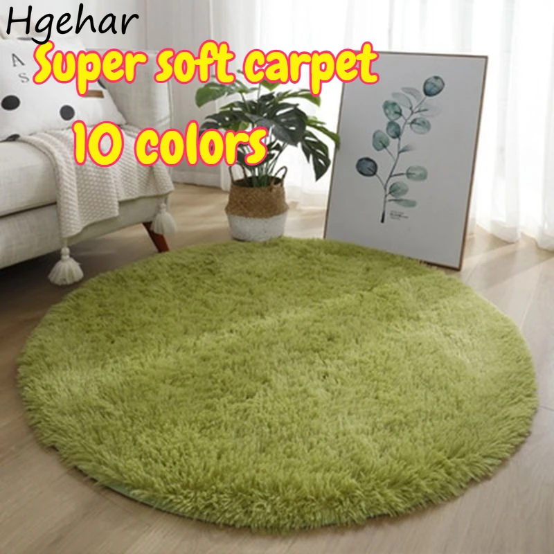 

Плюшевый круглый ковер с длинным ворсом, ультрамягкий, пушистый, из искусственного меха, круглый, нескользящий, машинная стирка, современный, роскошный, для гостиной, спальни