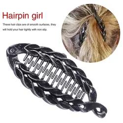 1PC forma di pesce artigli per capelli clip porta coda di cavallo per donne ragazze clip a Banana granchi accessori per lo Styling dei capelli neri