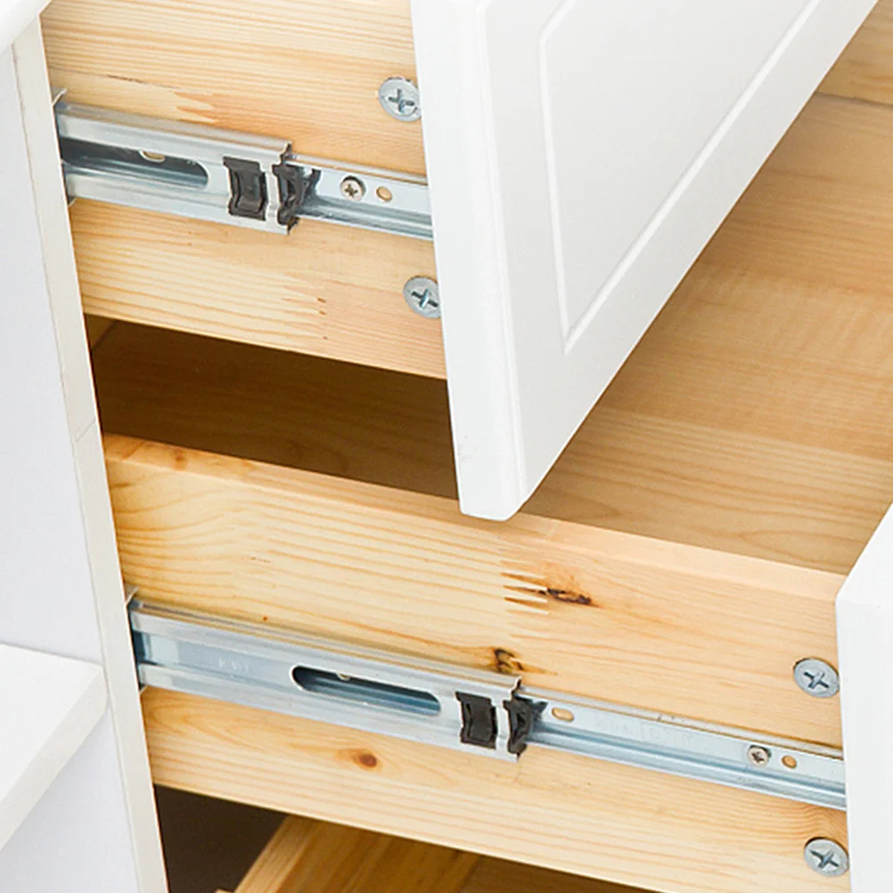 3 Sets Drawer Plastic Slides Rails Replacement Parts Sliders
