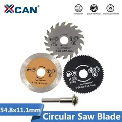 XCAN Out Diameter 54.8mm Mini Circular Saw Blade Wood Cutting Disc,Diamond Saw Blade for Wood Metal Plastic Ceramic Cutting 