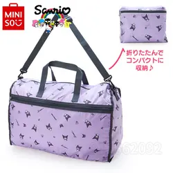 Miniso Kulomi New Women's Travel Handbag Luxury Brand Fashion Travel Bag Large Capacity Folding Luggage Bag Cartoon Storage Bag