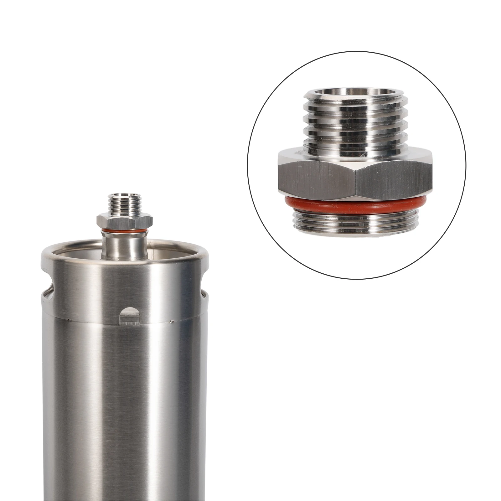 Mini Keg Thread to PCO1881 Convert Adapter Stainless Steel 304 Works with All Thread Mini Keg Picnic Keg Adapter
