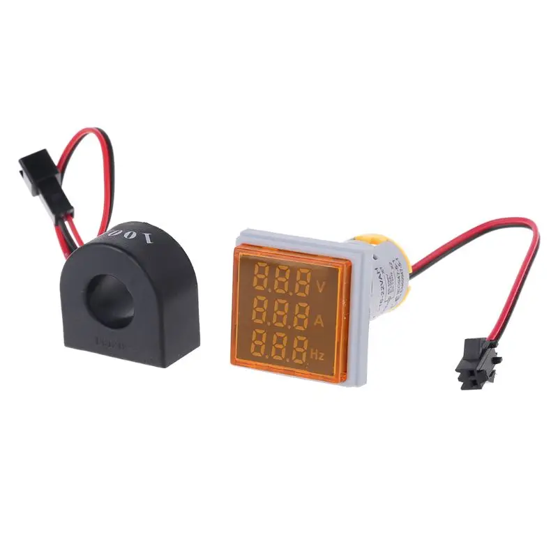 A2UD 3 in 1 Signal Indication Meter  Square Mini Digital Display  Current Frequency Meter  with 3-Digit LED