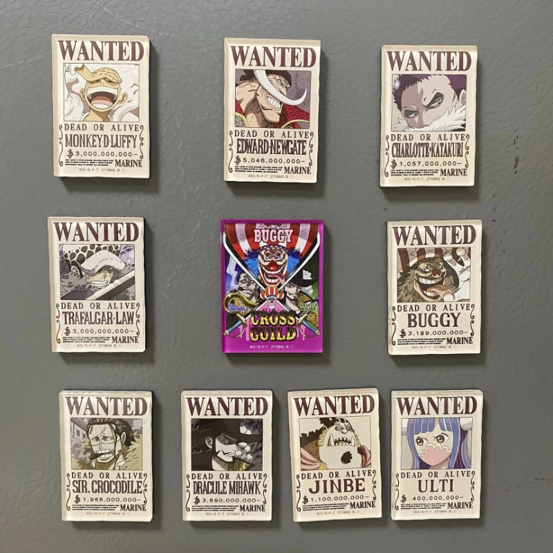 Imanes Decorativos de la Serie 2 de One Piece de Bandai, con Personajes como Gear 5 Luffy, Buggy, Sanji, Shanks y Roger, para Refrigerador, Regalo Coleccionable de Anime para Niños