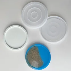 Tray Silicone Mold Round Cement Concrete Storage Tray Mould Handmade Resin Dish Plate Making Craft Molds Coaster Cup Mat Mould