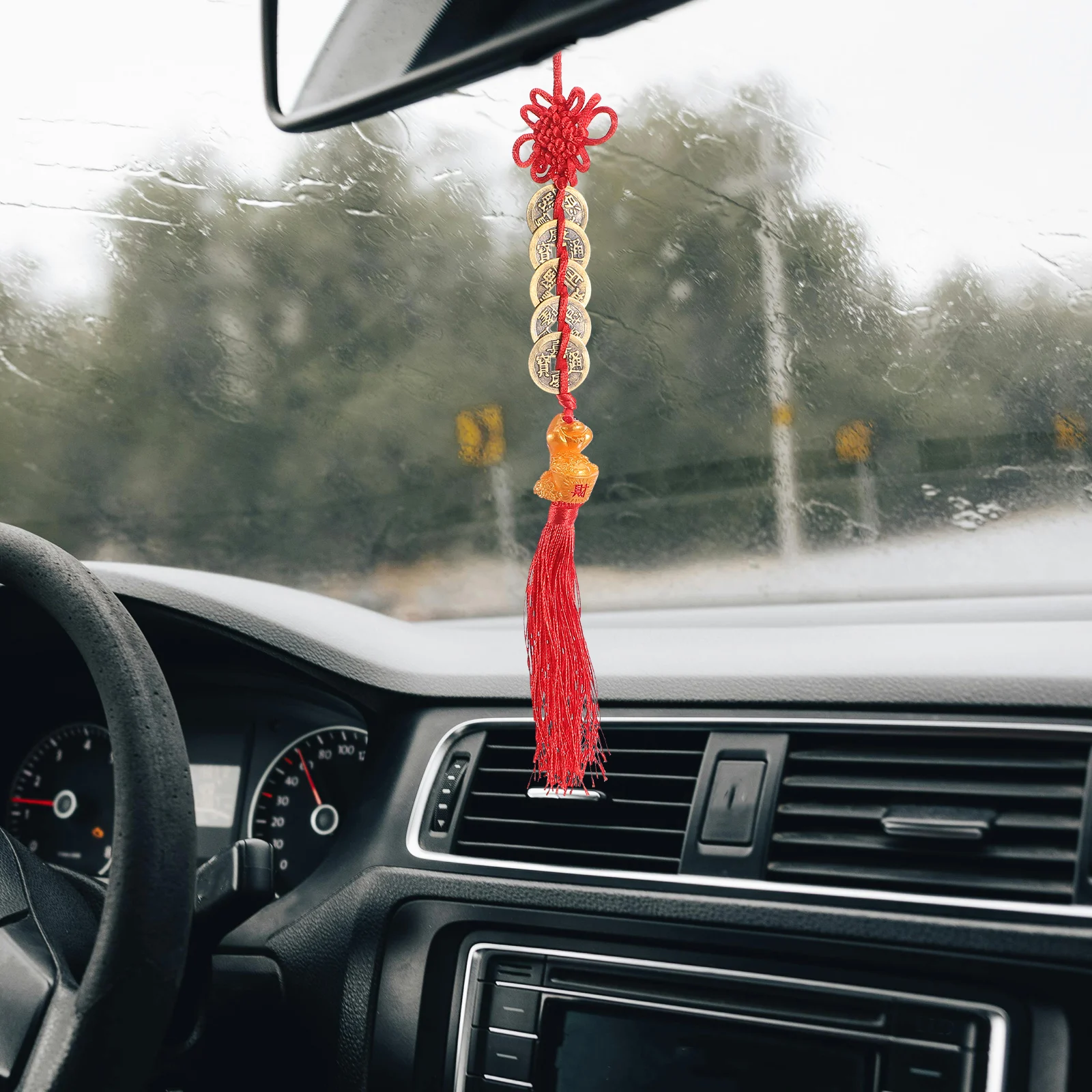 

4pcs Chinese New Year Snake Decorations Prosperity Charm Car Hanging Tassel Pendant Spring Festival Ornament Door Hanging