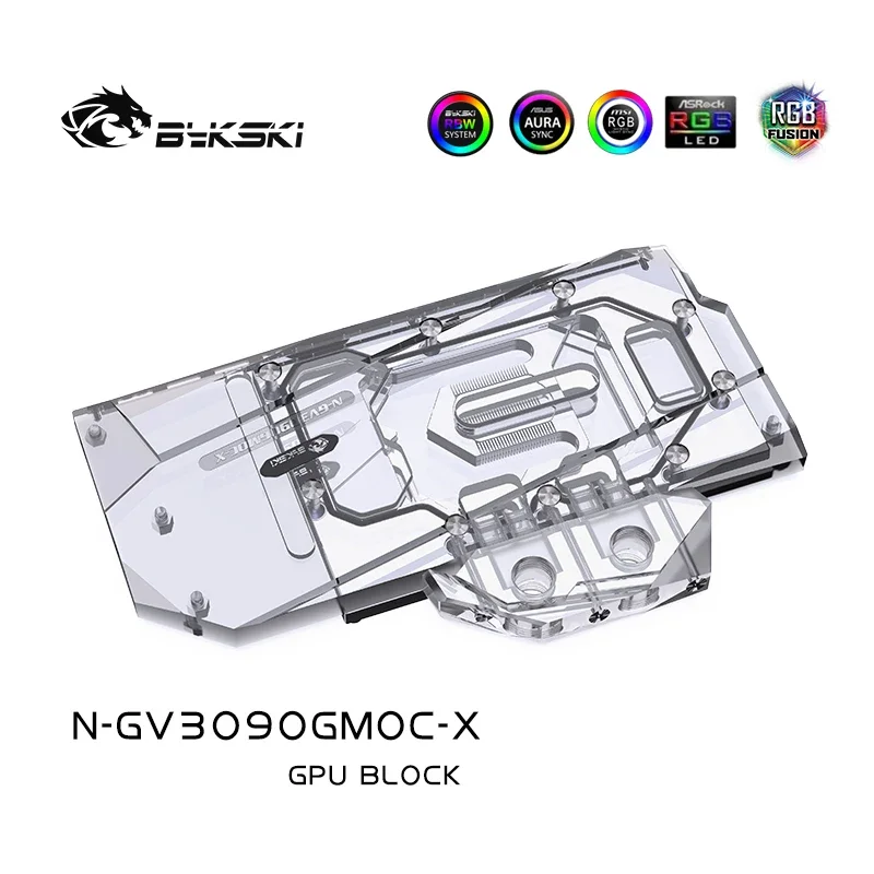 Bykski Water Block Use for GIGABYTE RTX 3080 GAMING OC 3X 10G/3090/3080ti GPU Card / Copper Radiator Block /A-RGB N-GV3090GMOC-X