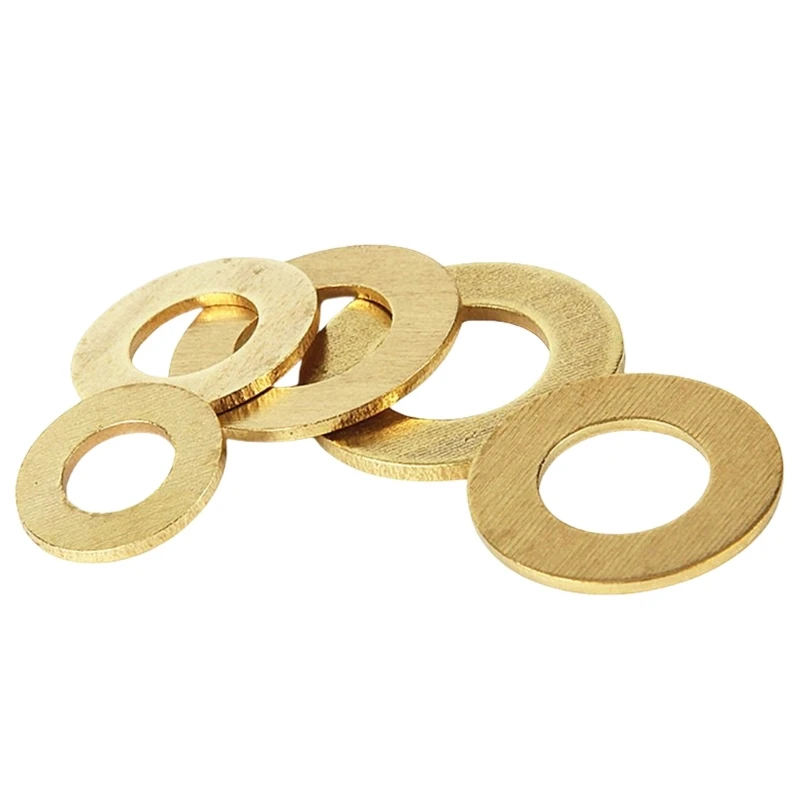 180Pcs Flat Washers Brass Flat Washers Metal Washers Combination Set 8Sizes M2M2.5M3M4M5M6M8M10 Set Washers