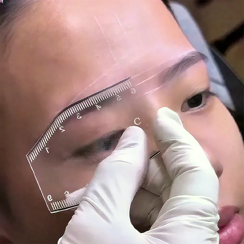 แม่แบบเขียนคิ้วแบบพกพา 5 ชิ้น ทนทาน ใช้งานง่าย ออกแบบคิ้วได้ทันที พร้อมไม้บรรทัดสำหรับออกแบบคิ้ว เป็นของขวัญ