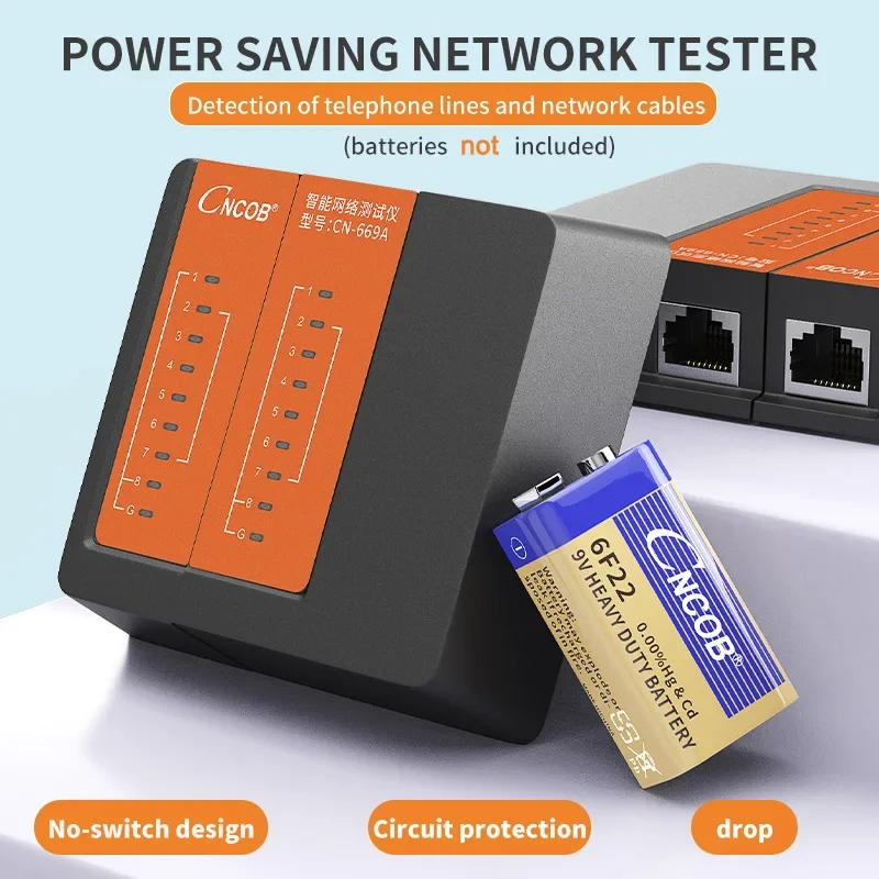 Rj45 압착 도구 세트, 10 in 1 휴대용 네트워크 수리 상자 케이블 테스터 플라이어 압착 크림퍼 클램프 RJ 45 커넥터 키트