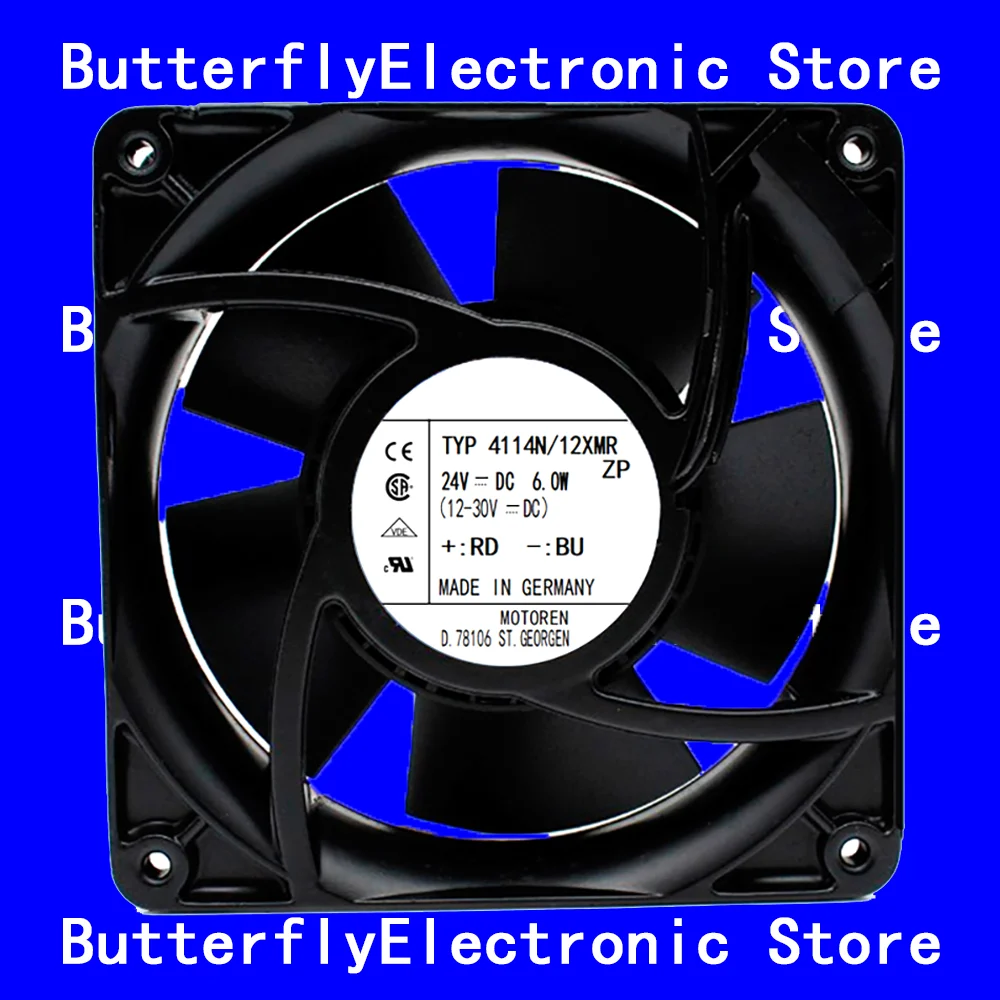 

НОВЫЙ ОРИГИНАЛЬНЫЙ ТИП 4114N/12XMR 24 В постоянного тока 6 Вт 3-проводной охлаждающий вентилятор 12038 120*120*38 мм