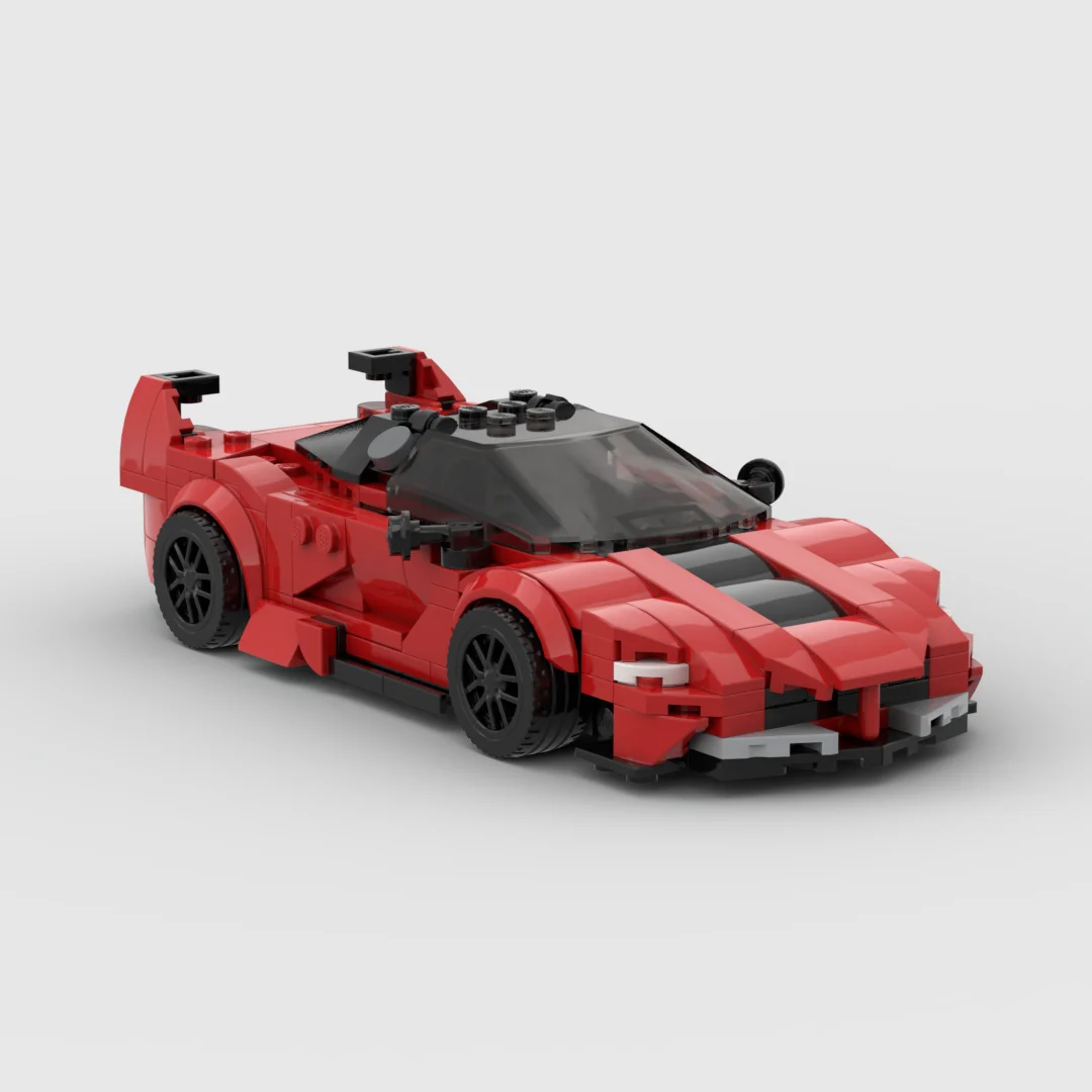 

MOC Ferraried FXXK V2 racing sports car Vehicle Speed Champion Racer Building Blocks Brick Creative Garage Toys for Boys