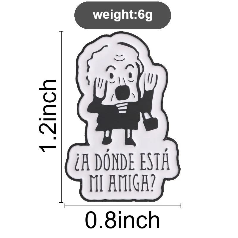 Spanish Meme Grandma Enamel Pins atin Funny Sassy Cartoon Old Lady Brooches Badge Latin America Jewelry Gift for Friends