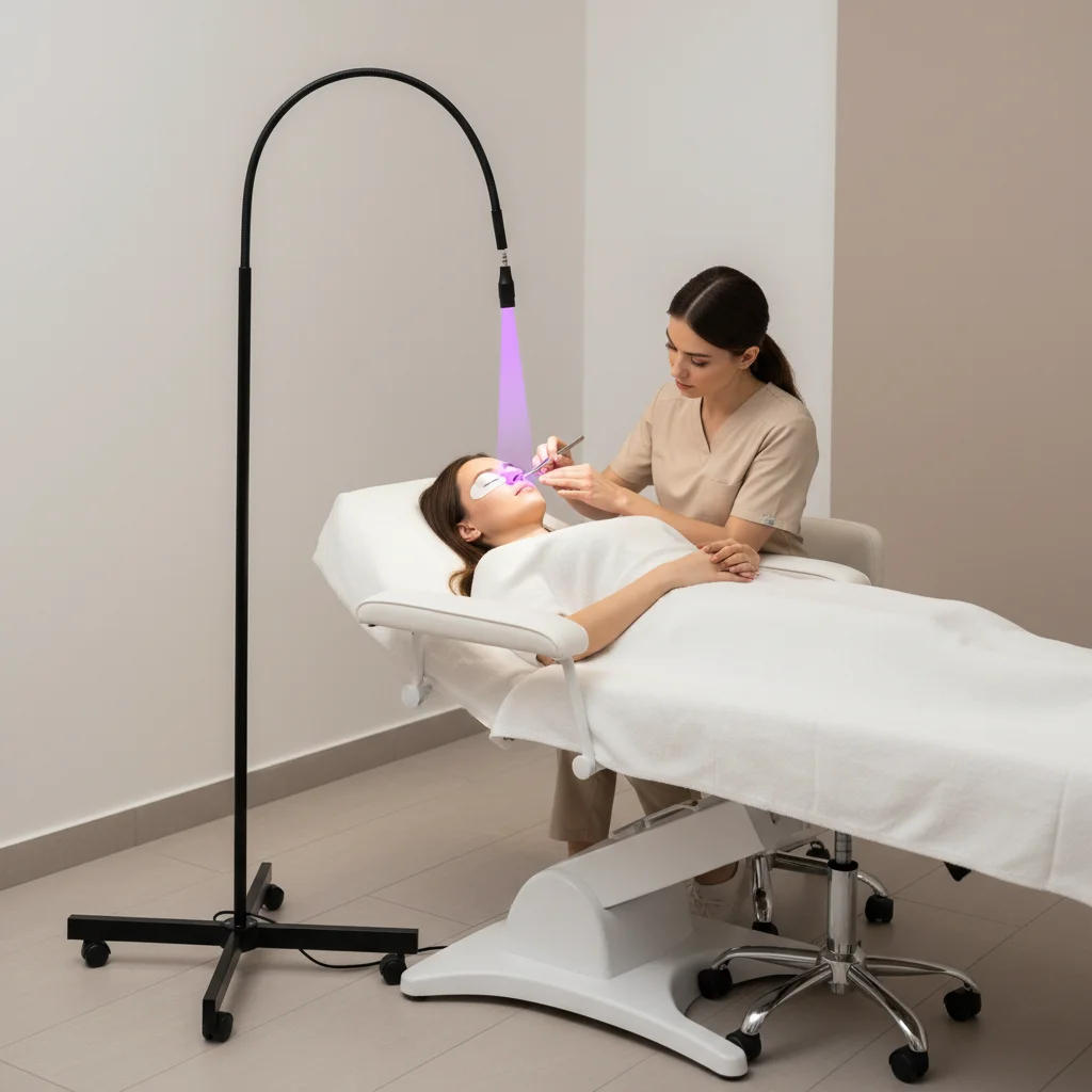 Floor UV LED Curing Lamp Foot Switch 10W Fast Dry Nail Polish Lash Glue Curing Beauty Salon Eyelash Extension Light