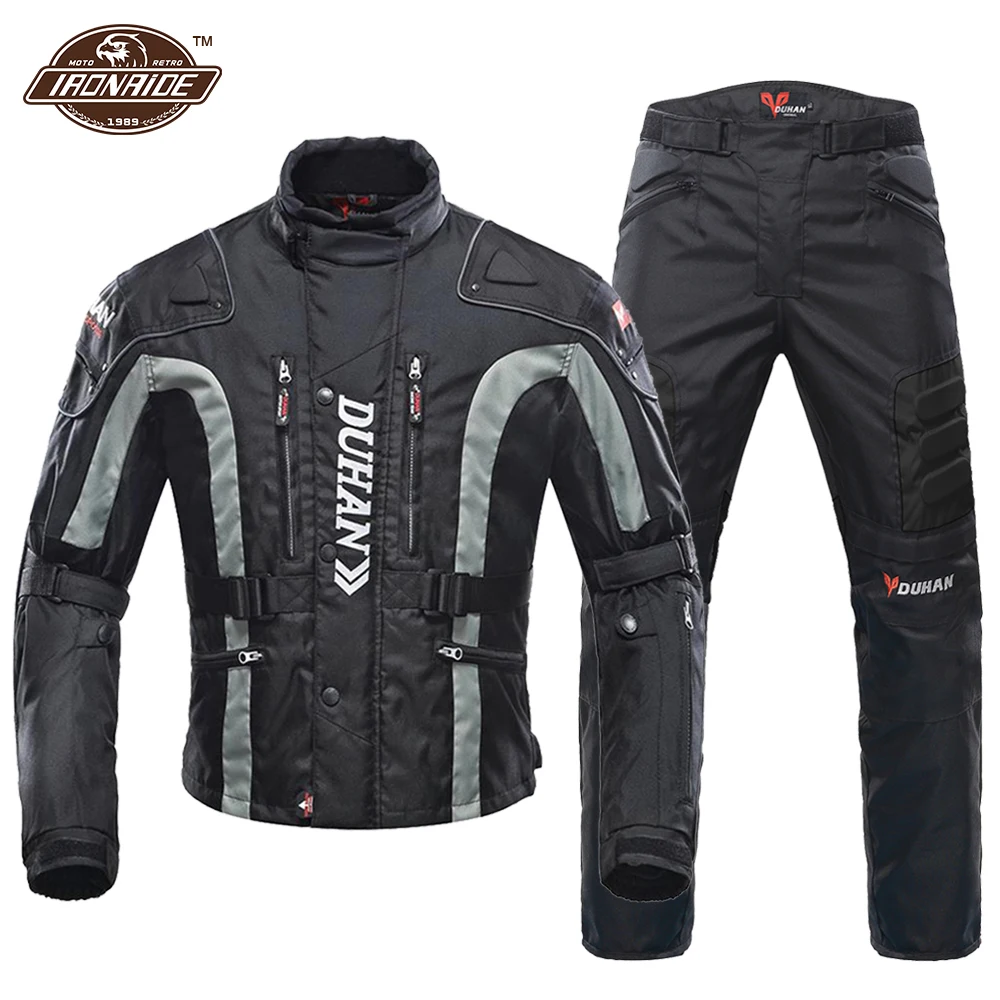 

DUHAN Winter Motorcycle Jacket Moto Pants Wear-resistant Motocross Jacket Windproof Moto Protector Touring Clothing