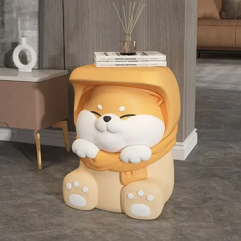 Super cute Shiba Inu dog floor ornament entrance entrance home creative shoe change stool cloakroom stool housewarming gift tide