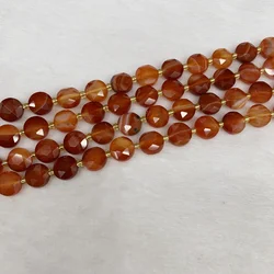 New style Natural 10mm Citrine hexagram circular cutting surface  Loose Bead DIY Earrings Necklace Bracelet Jewelry Making