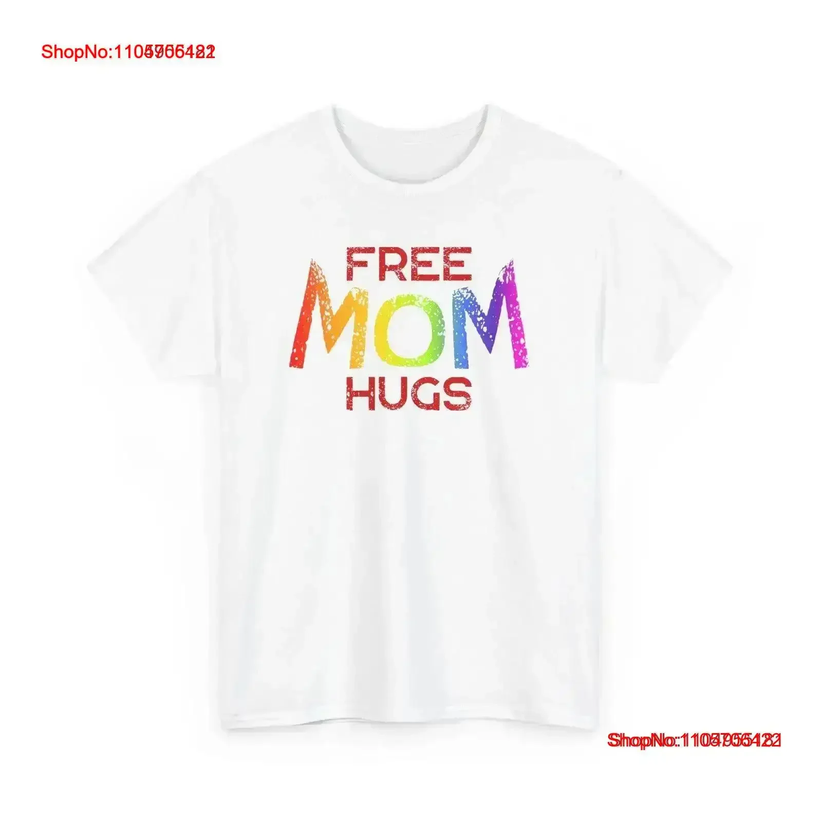 Free Mom Hugs LGBTQ Ally Proud Heavy Cotton T Shirt vintage Washed streetwear Versatile Casual Comfortable Soft Stretched homme