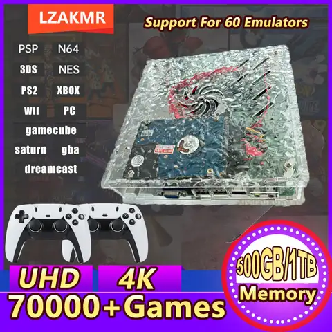 LZAKMR X9 Retro Game Console 1TB 70,000+ Games | 60+ Emulators | 4K HD Output | For WII PSP PS2 XBOX Plug & Play Home Game Box