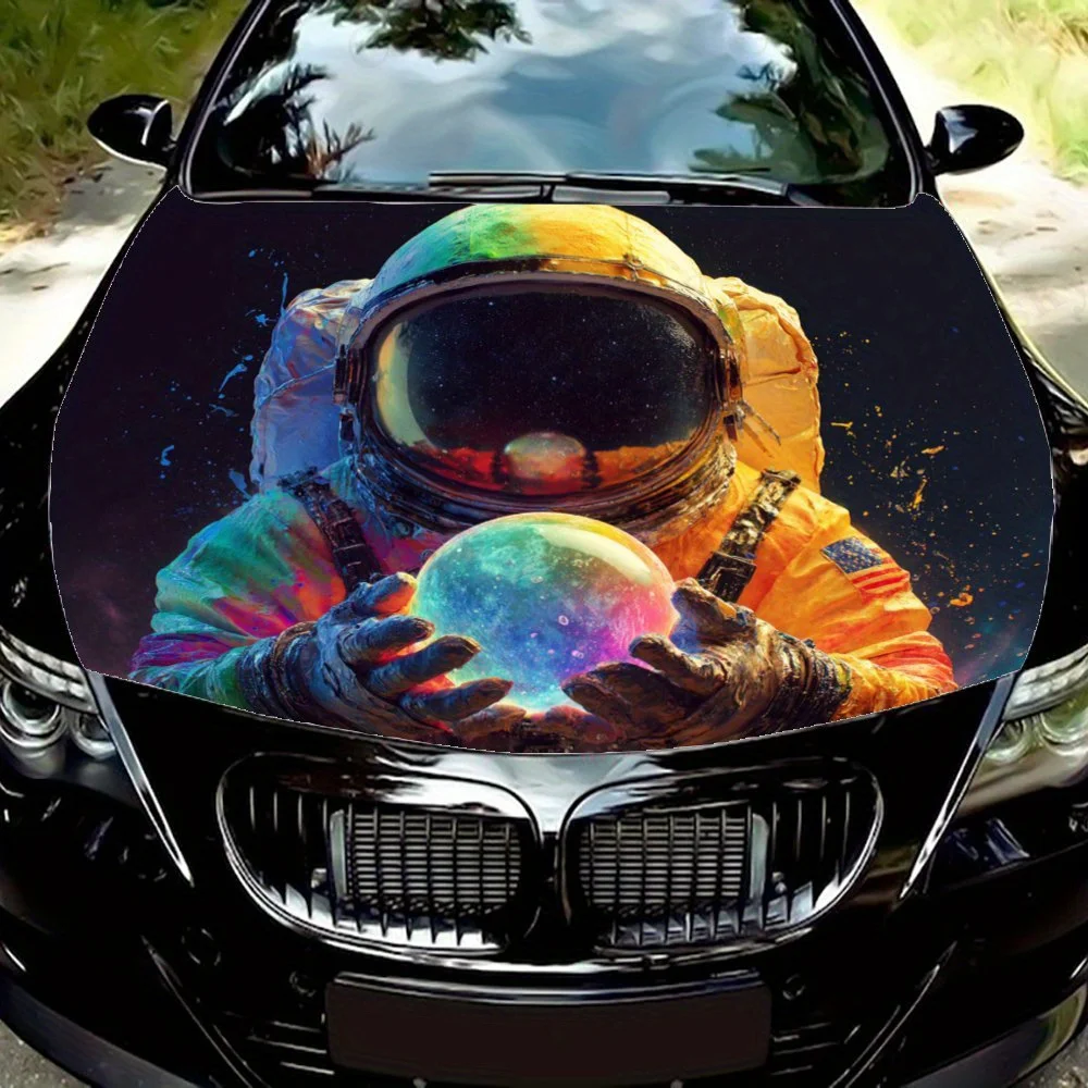 

Astronaut Car Hood Sticker, Waterproof Self-adhesive Body Packaging Film, Universal Car Surface Protection Decoration, Enhancing